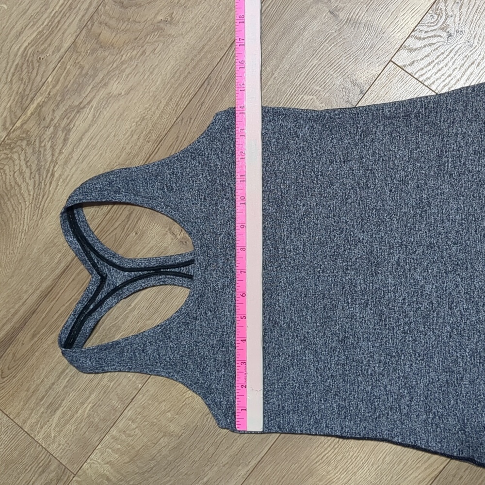 Lululemon Cool Racer back Tank Top Heathered Grey Athletic Shirt size 6 - Picture 5 of 6